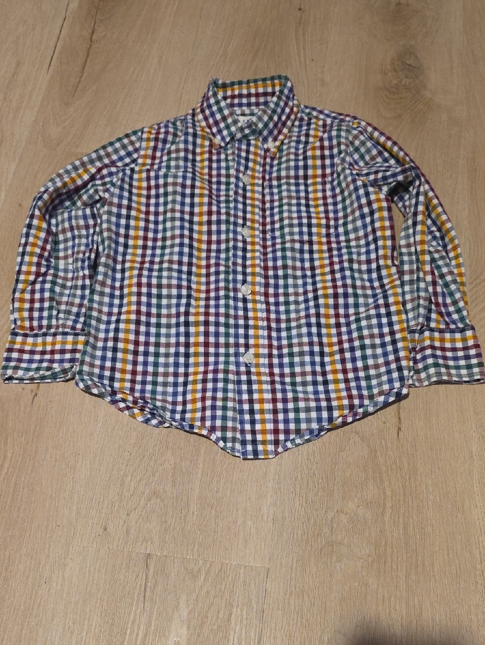 Gap Boys' Multi-color Plaid Button-down Shirt